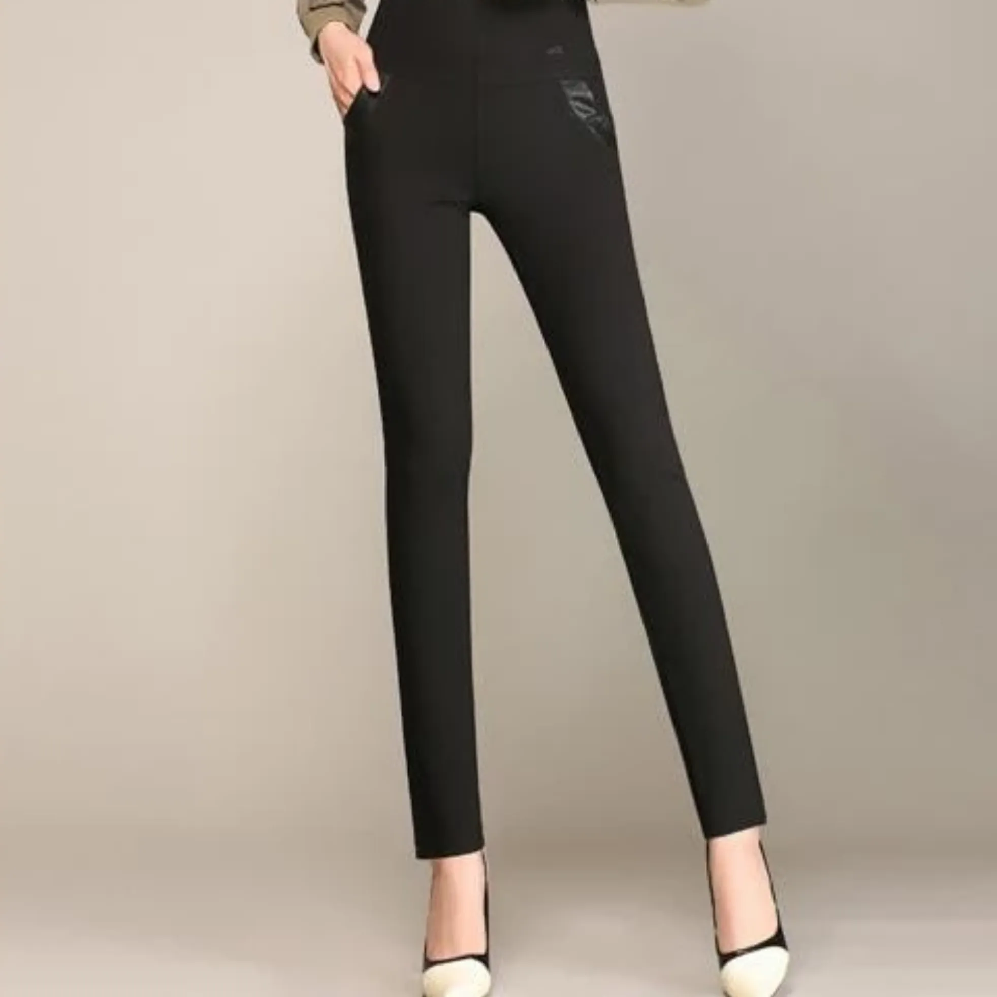 Women's Autumn/Winter High-Waist Warm Leggings | Plus Size