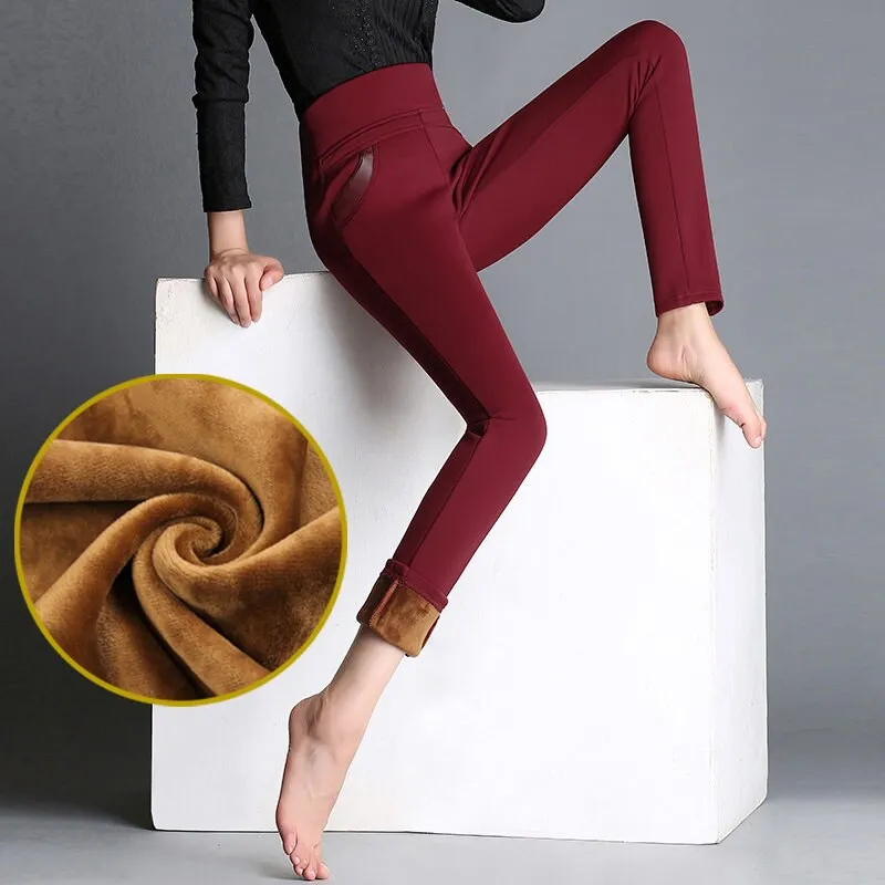 Women's Autumn/Winter High-Waist Warm Leggings | Plus Size