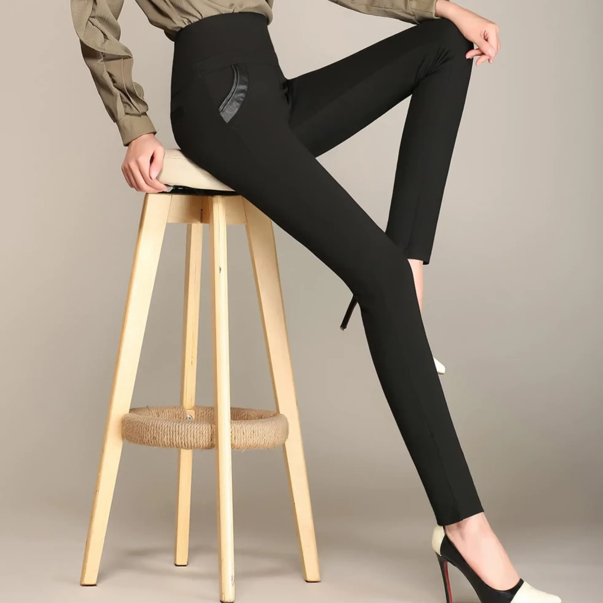 Women's Autumn/Winter High-Waist Warm Leggings | Plus Size
