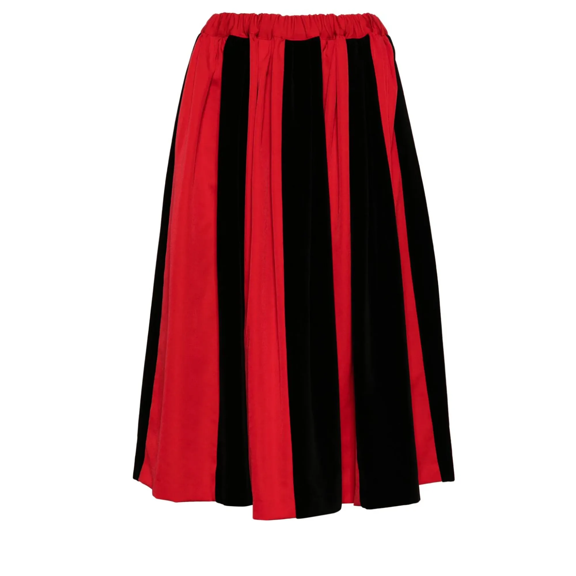 Wool Gabardine Cotton Velvet Skirt