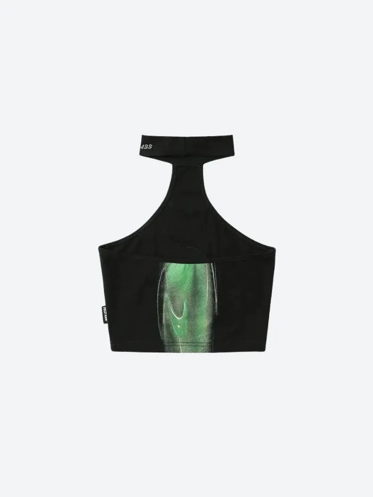 Y2K Cropped Halter Top