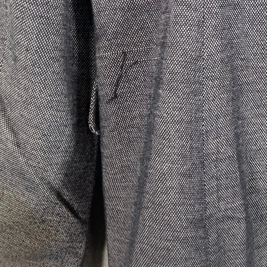 ZARA MAN Men's Black Textured Straight Fit Two-Button Basic Blazer SZ L