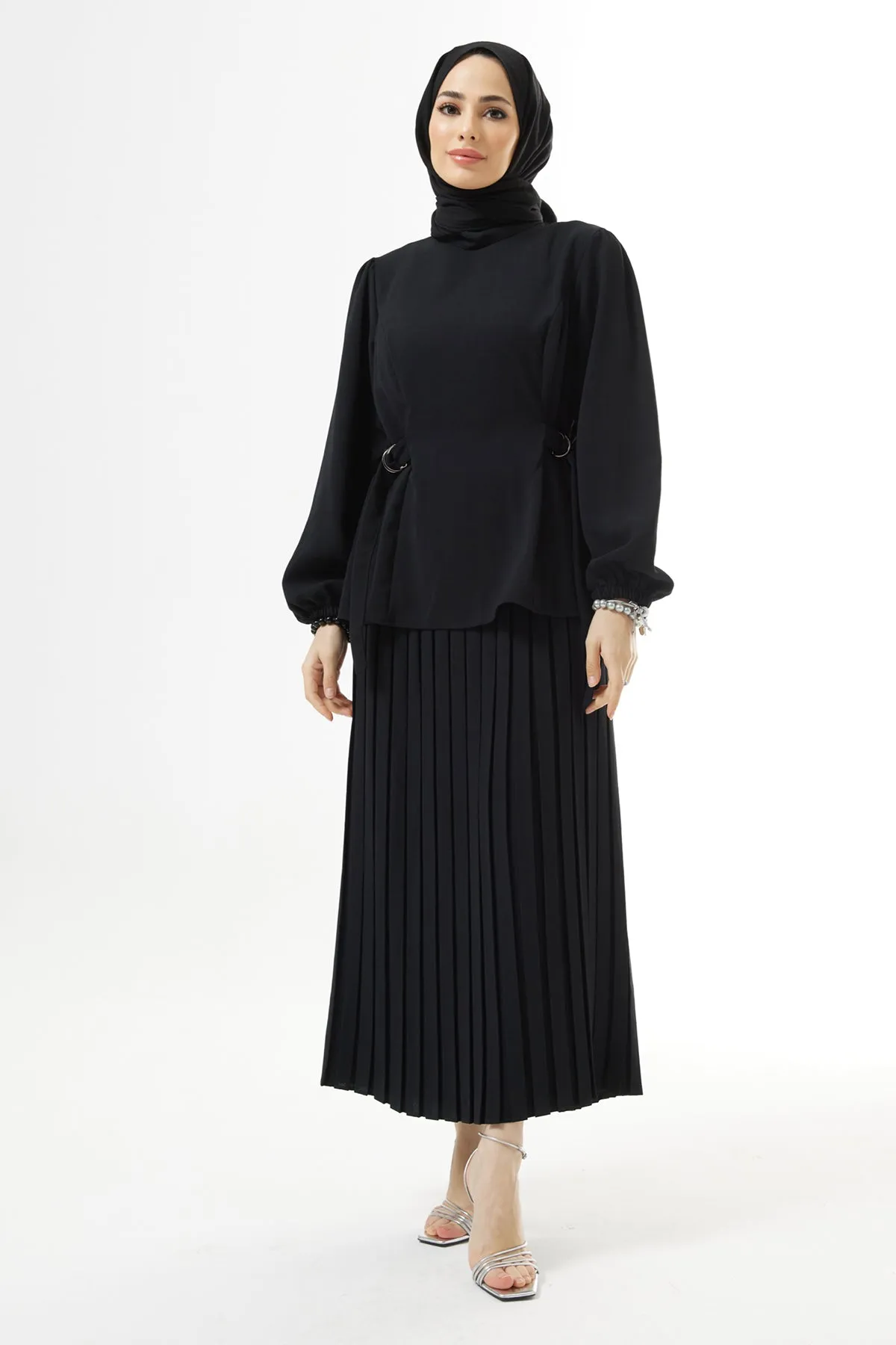 ZRF Women Pleated Skirt Suit - Black - Brockton