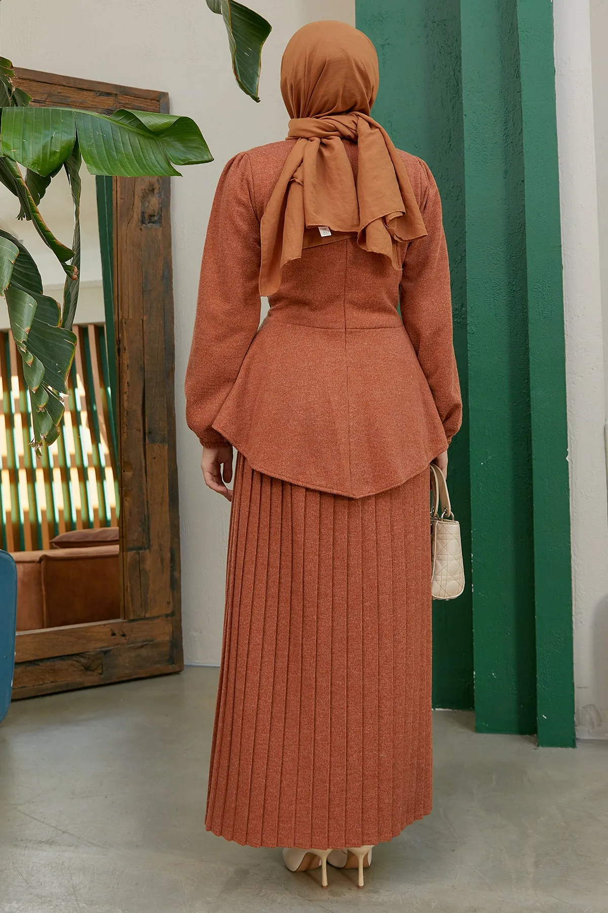 ZRF Women Skirted Knit Set - Terracotta - Welwyn Garden City